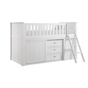 Galen-(5) Low Loft Bunk with Bookcase and Dresser image