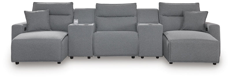 Modmax II Reclining Sectional with Double Chaise and Consoles
