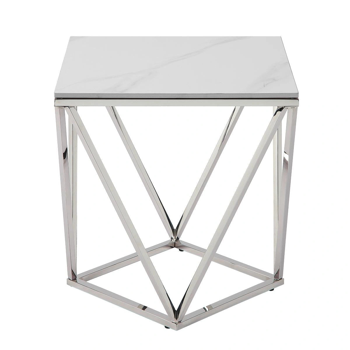 Stainless steel frame in silver finish
