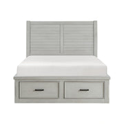 Willowbrook-(3) Queen Platform Bed with Storage Footboard and Side Rails image