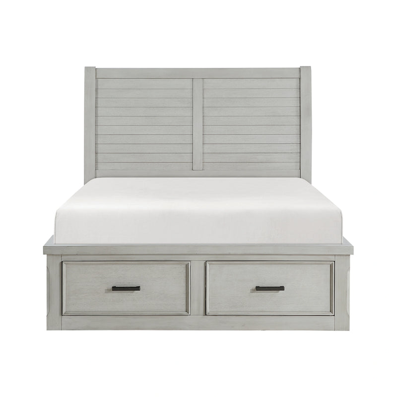 Willowbrook-(3) Queen Platform Bed with Storage Footboard and Side Rails image