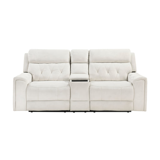 Celeste-Power Double Reclining Love Seat with Center Console, Power Headrests, Hidden Arms Cup Holders, Charging Ports and Wireless Charger image