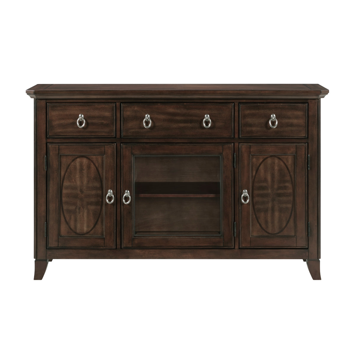 Cherry finish with dark walnut