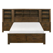 1592K-1CK*WB 5pc Set California King and Eastren King Wall Platform Bed image