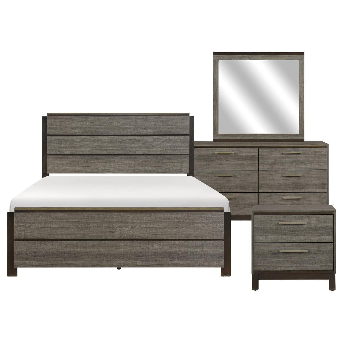 Antique gray and dark brown