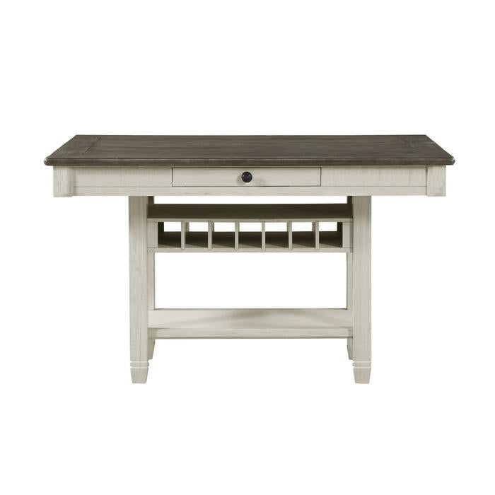 Granby Counter Height Dining Table in White & Brown 5627NW-36