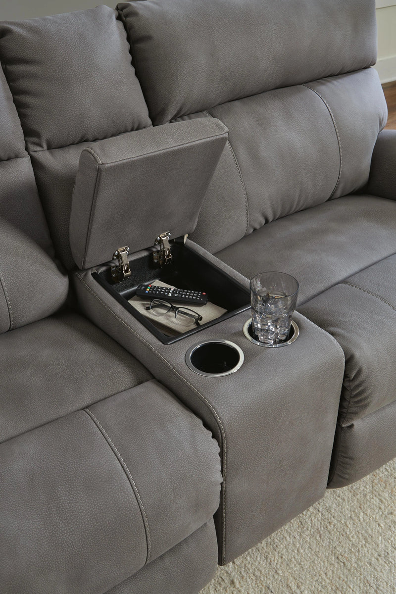 Next-Gen DuraPella Power Reclining Sectional Loveseat with Console